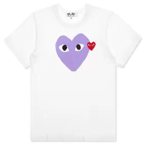 Women's Colored Heart Tee - Purple