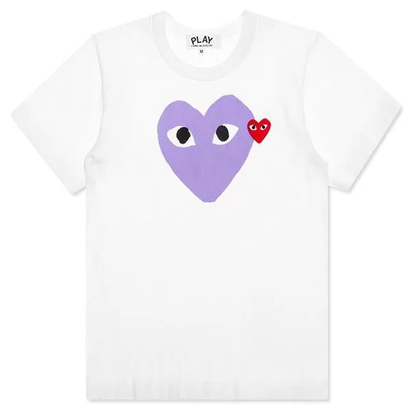 Women's Colored Heart Tee - Purple