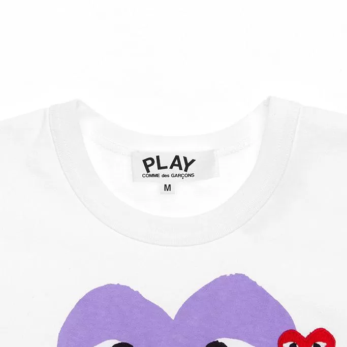 Women's Colored Heart Tee - Purple