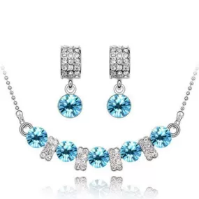 You Are a Princess Dainty Teal Gem Set