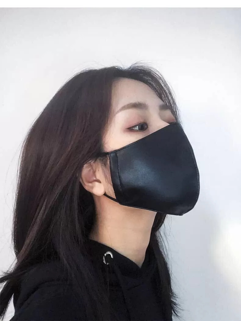 Yuzuki Vegan Leather Face Mask - White